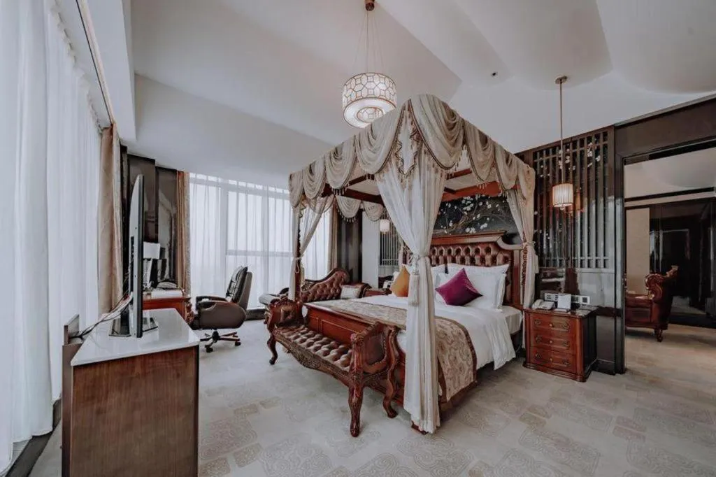 Bed in Chengdu Charming Yard Nature Nook Hotel