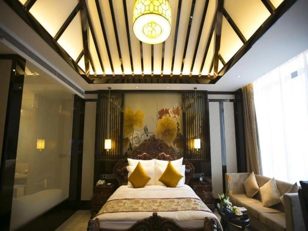 Bed in Chengdu Charming Yard Nature Nook Hotel