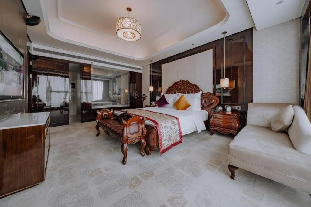 Bed in Chengdu Charming Yard Nature Nook Hotel