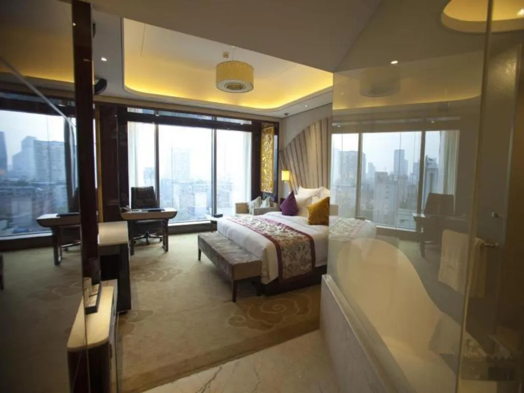 Bed in Chengdu Charming Yard Nature Nook Hotel