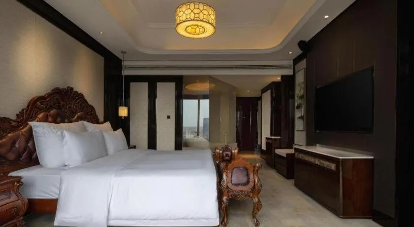 Bed in Chengdu Charming Yard Nature Nook Hotel