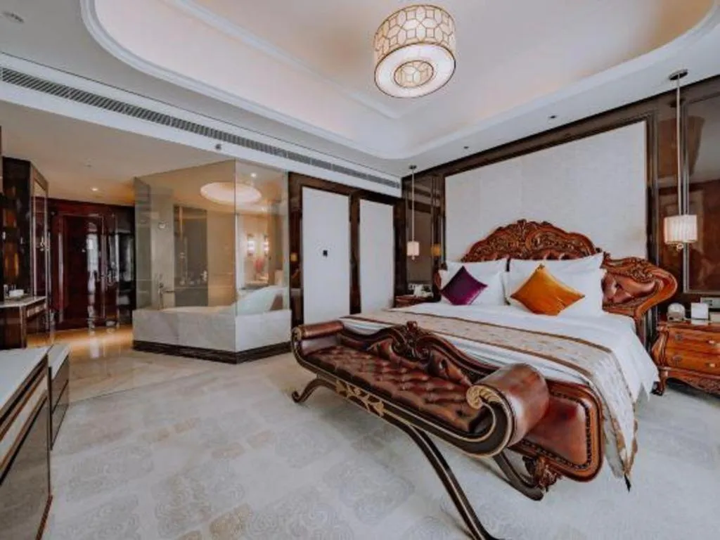 Bed in Chengdu Charming Yard Nature Nook Hotel