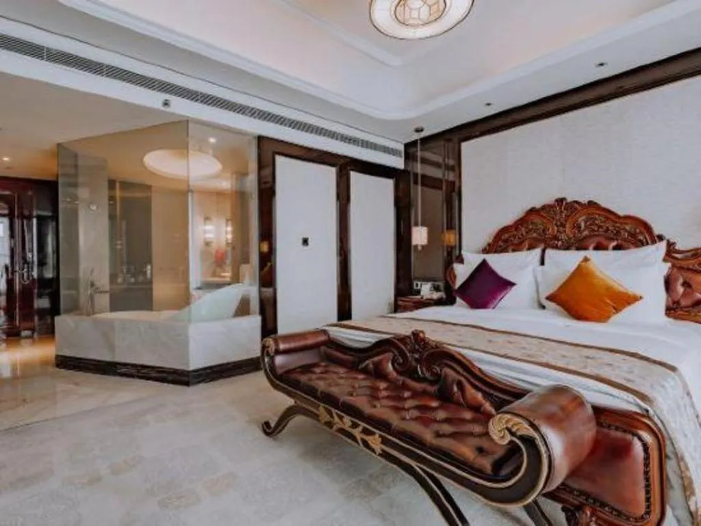 Bed in Chengdu Charming Yard Nature Nook Hotel