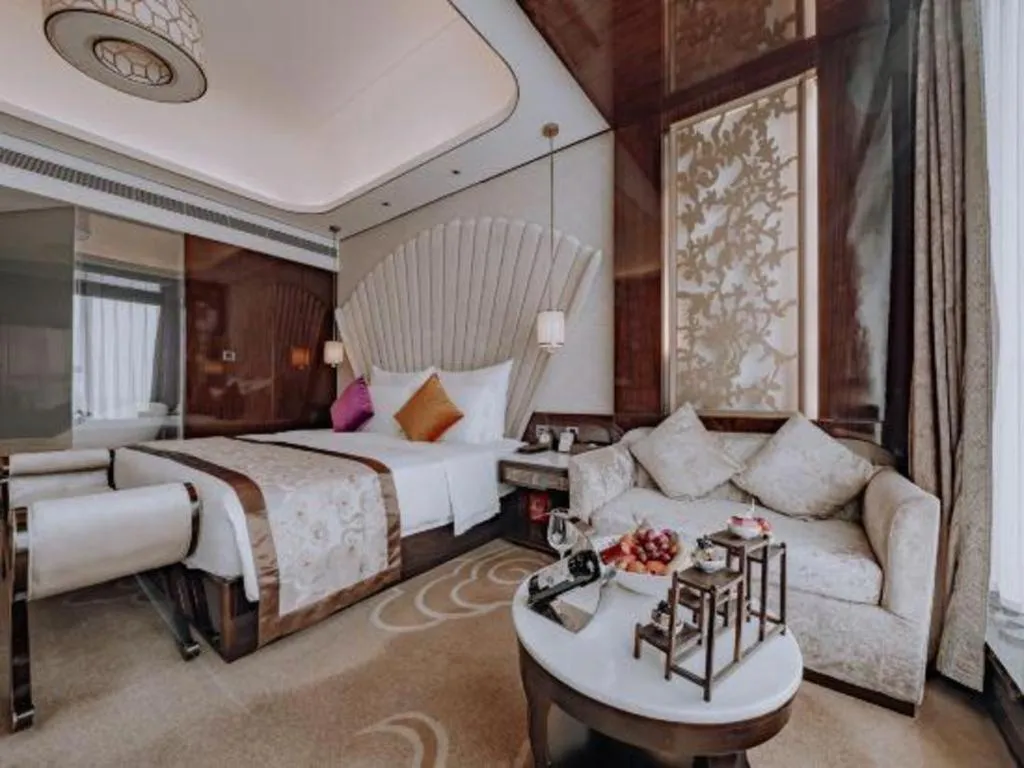 Bed in Chengdu Charming Yard Nature Nook Hotel