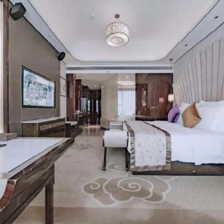 Bed in Chengdu Charming Yard Nature Nook Hotel