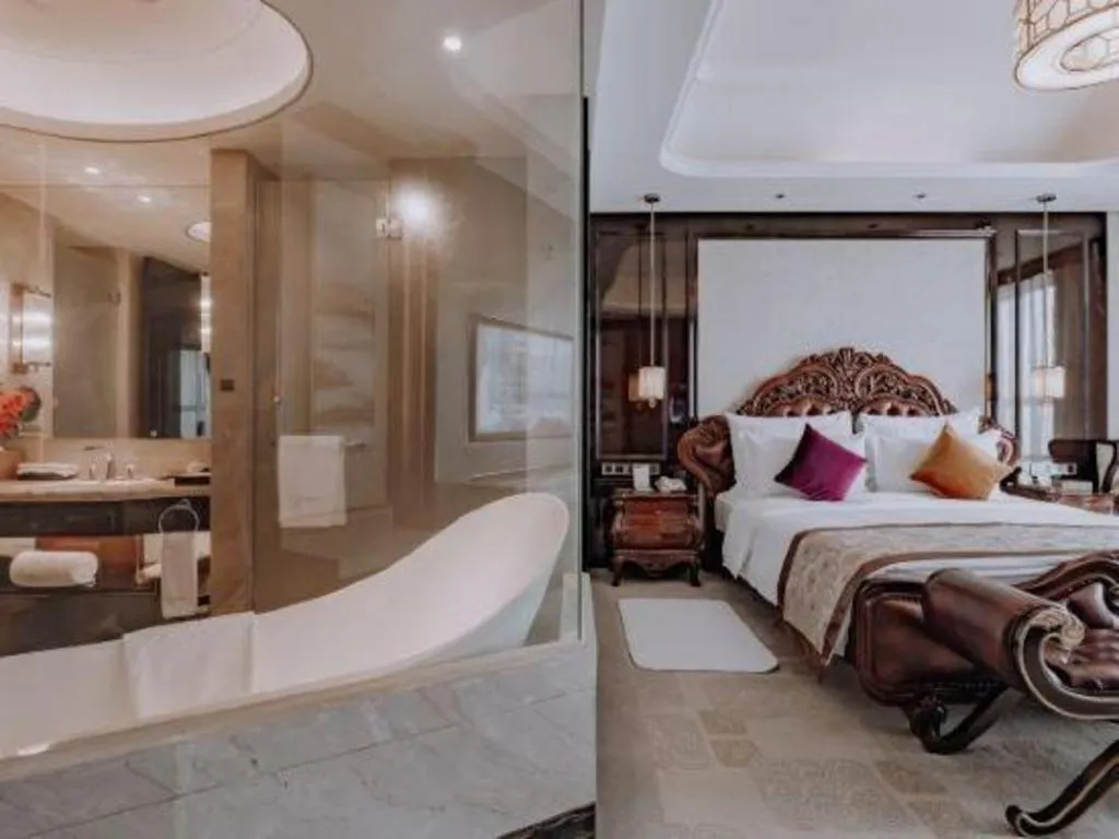 Bed in Chengdu Charming Yard Nature Nook Hotel