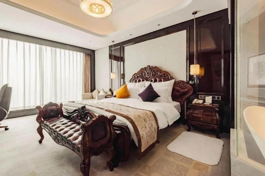 Bed in Chengdu Charming Yard Nature Nook Hotel