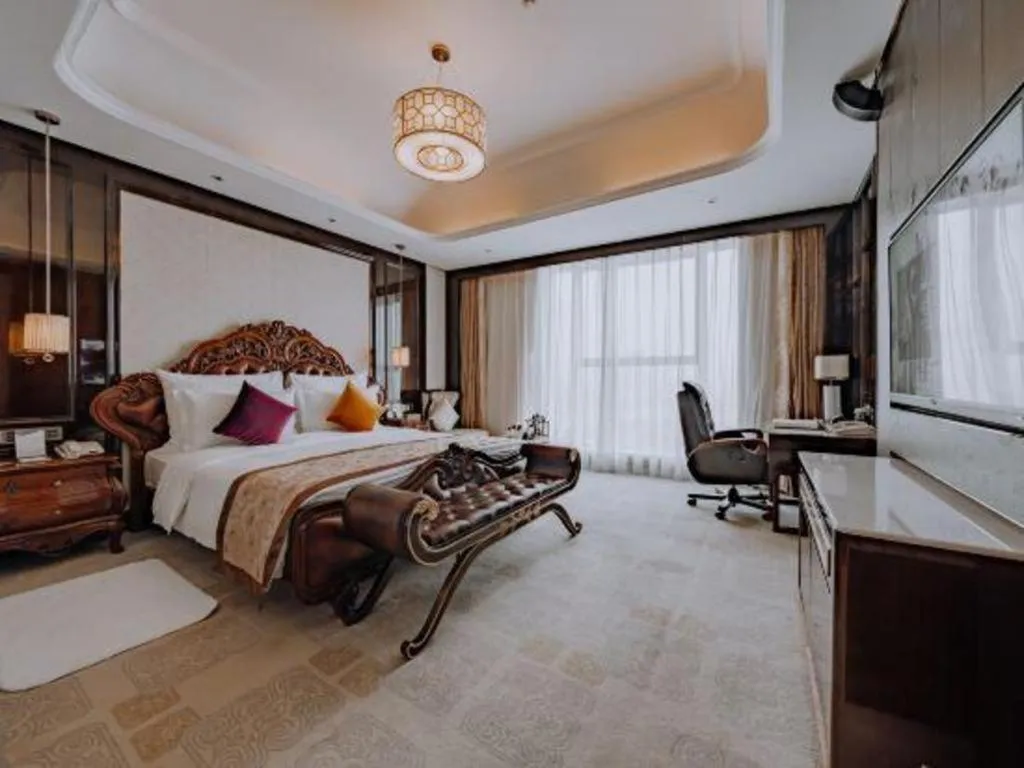 Bed in Chengdu Charming Yard Nature Nook Hotel