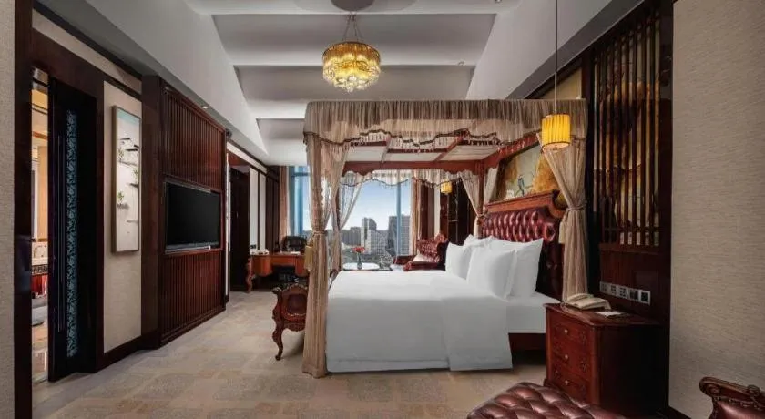 Bed in Chengdu Charming Yard Nature Nook Hotel