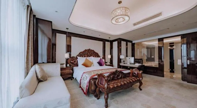 Bed in Chengdu Charming Yard Nature Nook Hotel