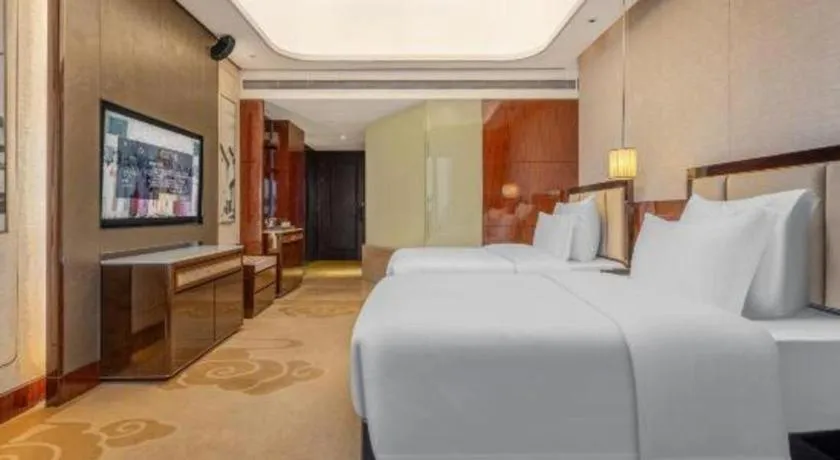 Bed in Chengdu Charming Yard Nature Nook Hotel