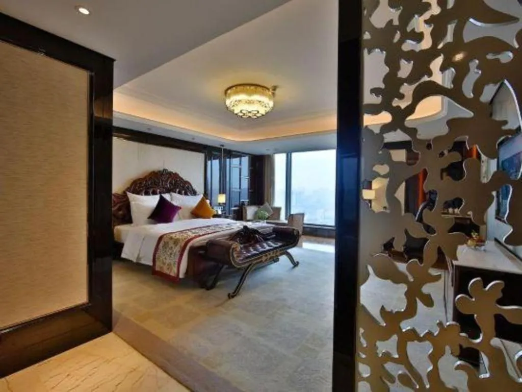 Bed in Chengdu Charming Yard Nature Nook Hotel