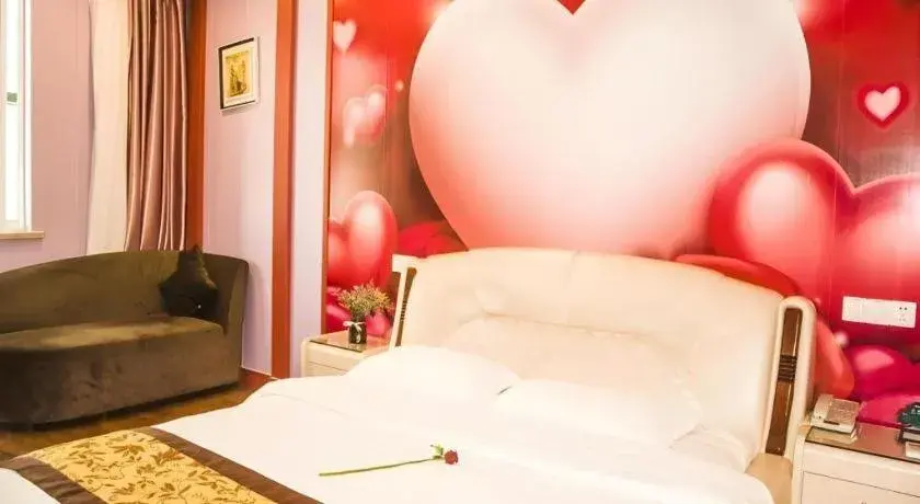 Bed in GreenTree Inn JiangSu Wuxi Jiangyin City QinGYAng Town Fuqian Road Express Hotel Bed in GreenTree Inn JiangSu Wuxi Jiangyin City QinGYAng Town Fuqian Road Express Hotel