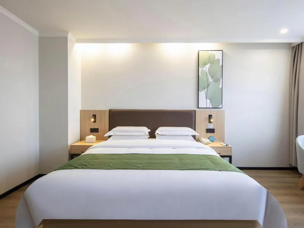 Bed in GreenTree Inn Hefei Feidong Guiwang Road Luzhou Medical School Business Hotel