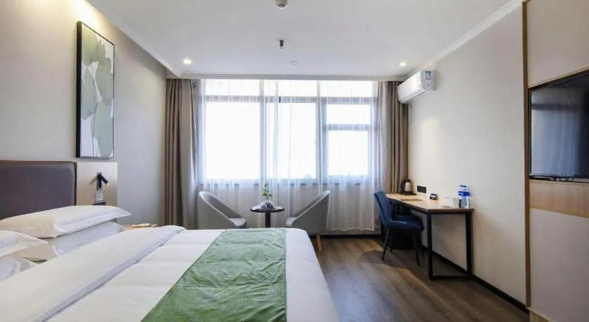 Bed in GreenTree Inn Hefei Feidong Guiwang Road Luzhou Medical School Business Hotel