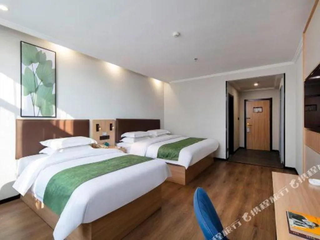 Bed in GreenTree Inn Hefei Feidong Guiwang Road Luzhou Medical School Business Hotel