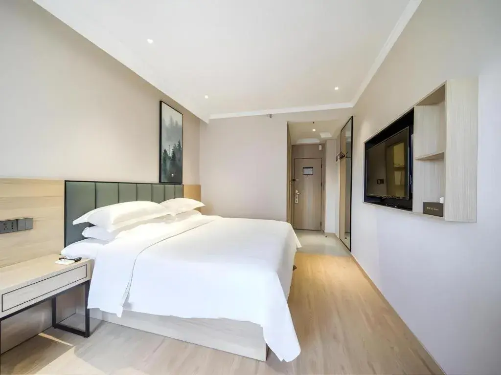 Bed in GreenTree Inn Chizhou Pingtian Lake Qingfeng Avenue Business Hotel Bed in GreenTree Inn Chizhou Pingtian Lake Qingfeng Avenue Business Hotel