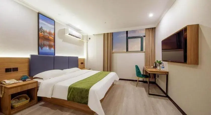 Bed in GreenTree Inn Shanghai MinHang ZhuanQiao Subway Station East ZhuanXing Road Shell Hotel Bed in GreenTree Inn Shanghai MinHang ZhuanQiao Subway Station East ZhuanXing Road Shell Hotel