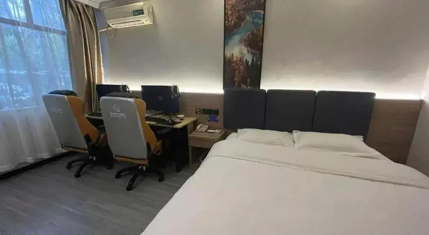 Bed in GreenTree Inn Shanghai MinHang ZhuanQiao Subway Station East ZhuanXing Road Shell Hotel Bed in GreenTree Inn Shanghai MinHang ZhuanQiao Subway Station East ZhuanXing Road Shell Hotel