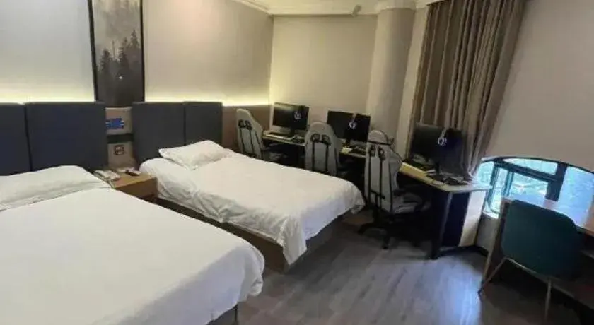 Bed in GreenTree Inn Shanghai MinHang ZhuanQiao Subway Station East ZhuanXing Road Shell Hotel Bed in GreenTree Inn Shanghai MinHang ZhuanQiao Subway Station East ZhuanXing Road Shell Hotel
