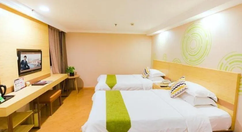 Bed in GreenTree Inn Shanghai Guangxin Road Tongji Hospital Express Hotel