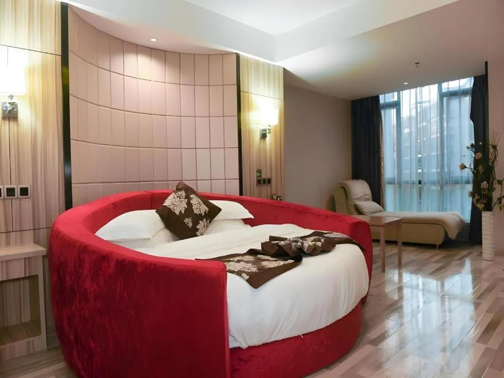 Bed in GreenTree Inn Ningde Gutian County Chengdong Street Business Hotel