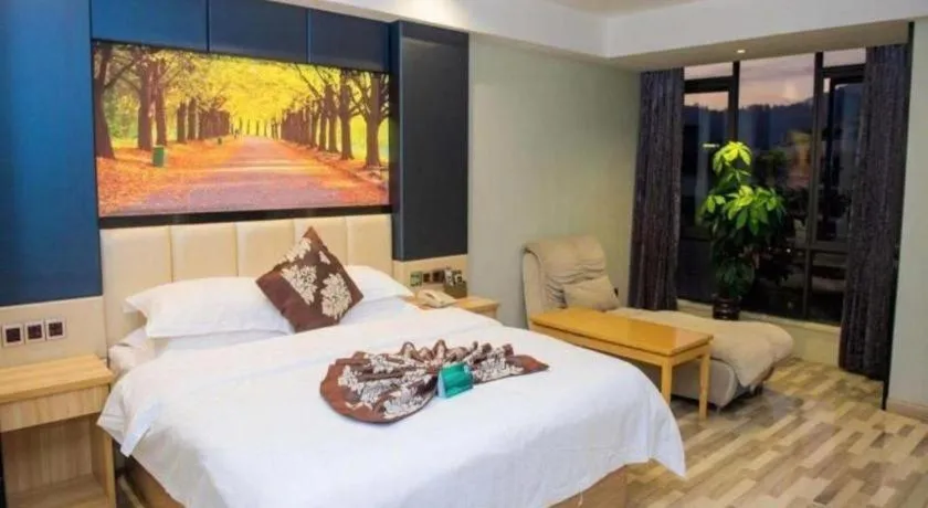 Bed in GreenTree Inn Ningde Gutian County Chengdong Street Business Hotel