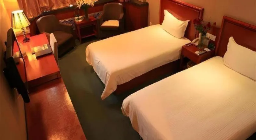 Bed in GreenTree Inn Lanzhou Yantan Road Express Hotel