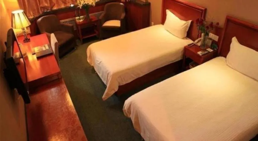 Bed in GreenTree Inn Lanzhou Yantan Road Express Hotel