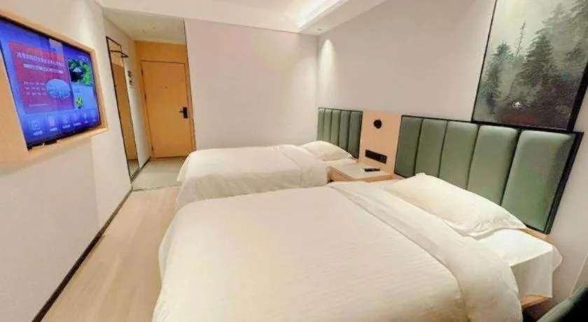 Bed in GreenTree Inn Langfang GuanGYAng District GuanGYAng Road City Government Express Hotel