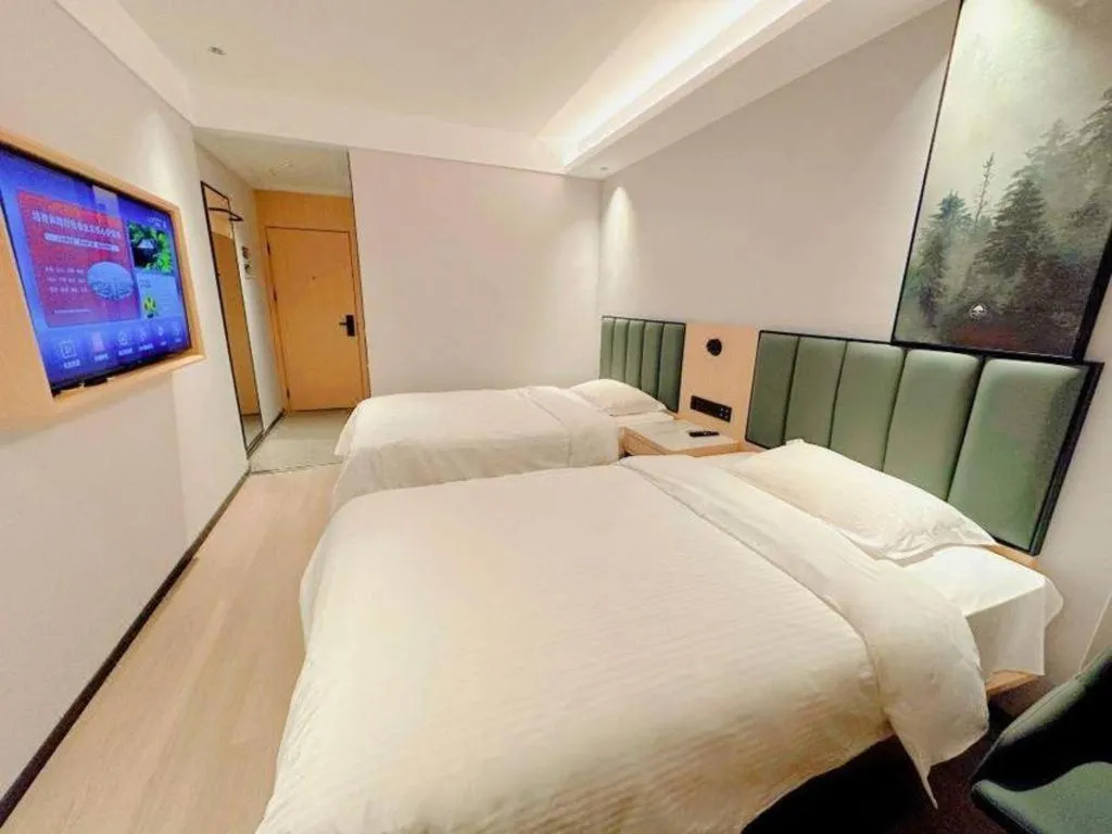 Bed in GreenTree Inn Langfang GuanGYAng District GuanGYAng Road City Government Express Hotel