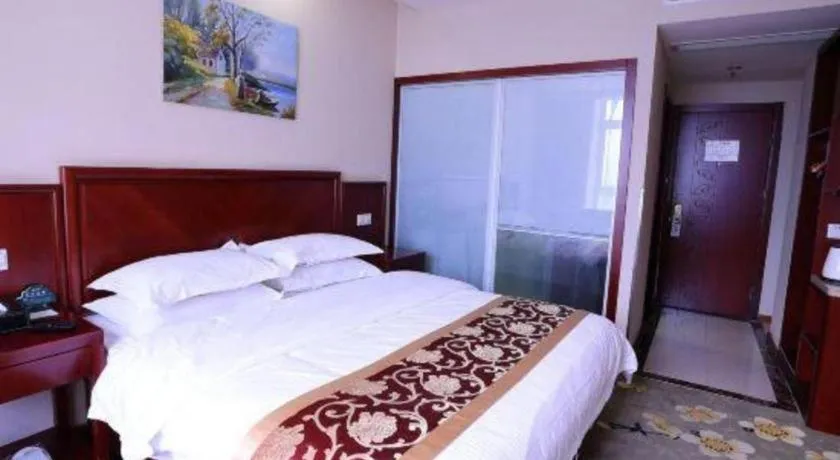 Bed in GreenTree Inn Shanghai Jiading Newtown MaLu Subway Station Business Hotel