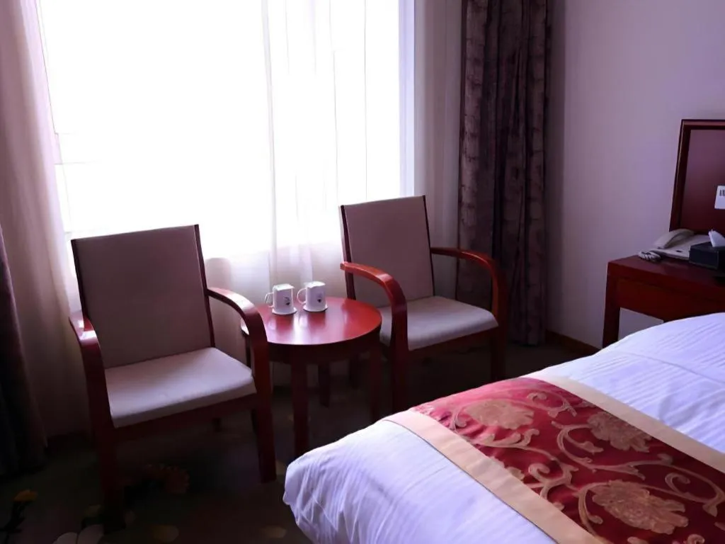 Bed in GreenTree Inn Shanghai Jiading Newtown MaLu Subway Station Business Hotel