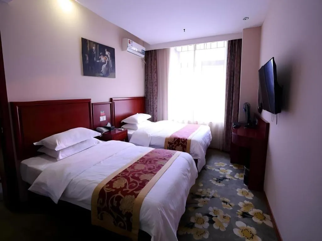 Bed in GreenTree Inn Shanghai Jiading Newtown MaLu Subway Station Business Hotel
