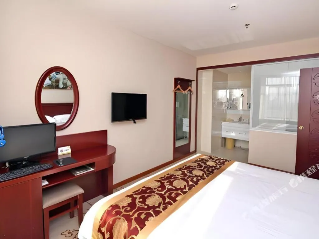 Bed in GreenTree Inn Shanghai Jiading Newtown MaLu Subway Station Business Hotel