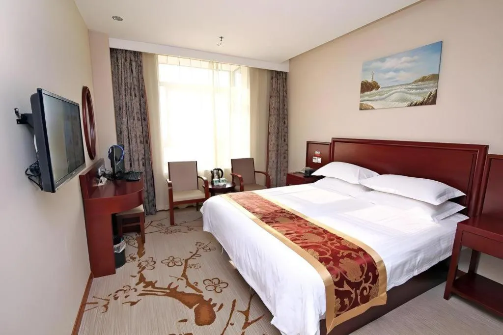 Bed in GreenTree Inn Shanghai Jiading Newtown MaLu Subway Station Business Hotel