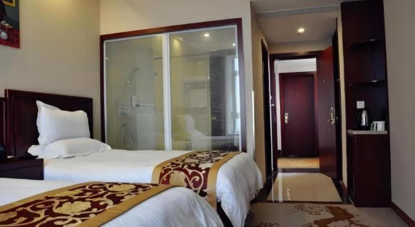 Bed in GreenTree Inn Shanghai Jiading Newtown MaLu Subway Station Business Hotel