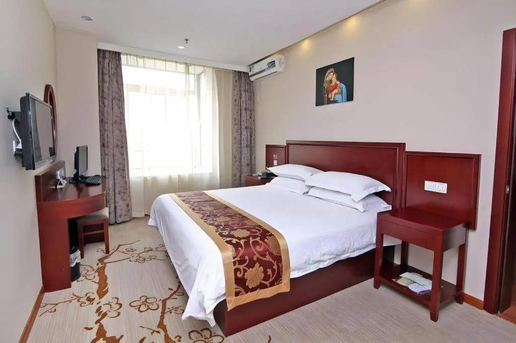Bed in GreenTree Inn Shanghai Jiading Newtown MaLu Subway Station Business Hotel