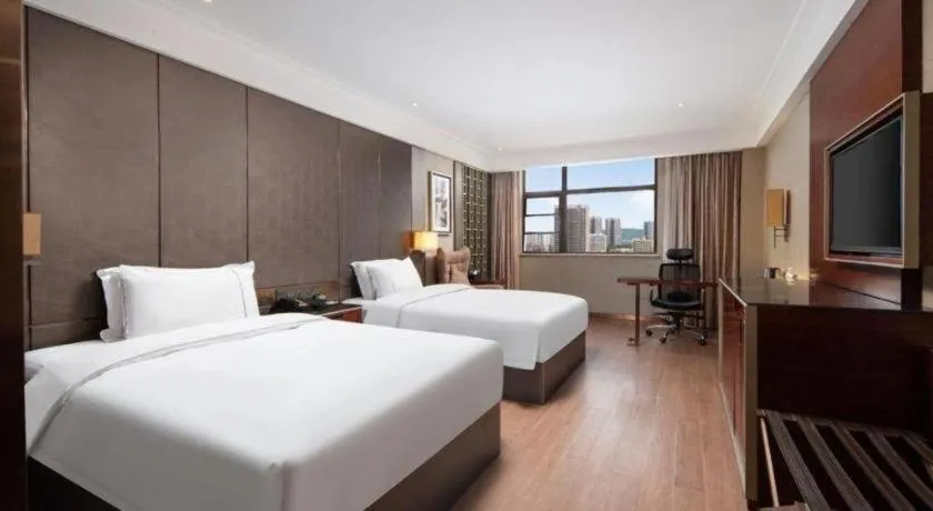 Bed in Echeng Hotel Wuhan Optics Valley Square Yangjiawan Metro Station