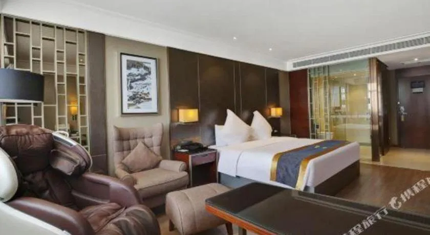 Bed in Echeng Hotel Wuhan Optics Valley Square Yangjiawan Metro Station