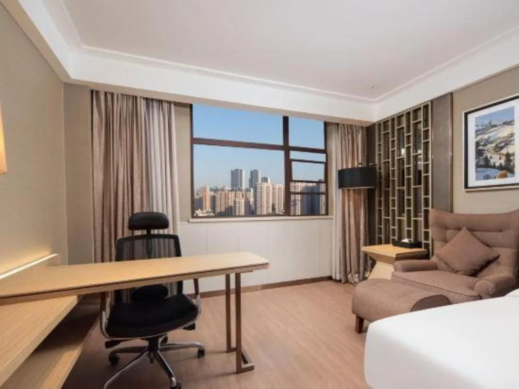 Bed in Echeng Hotel Wuhan Optics Valley Square Yangjiawan Metro Station