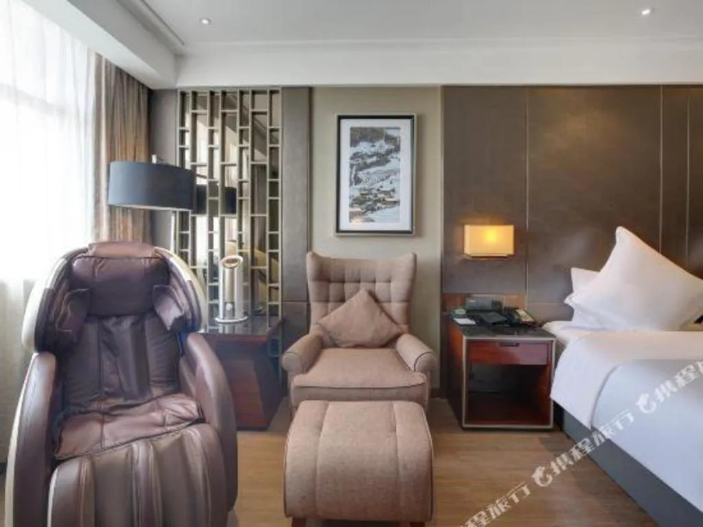 Bed in Echeng Hotel Wuhan Optics Valley Square Yangjiawan Metro Station