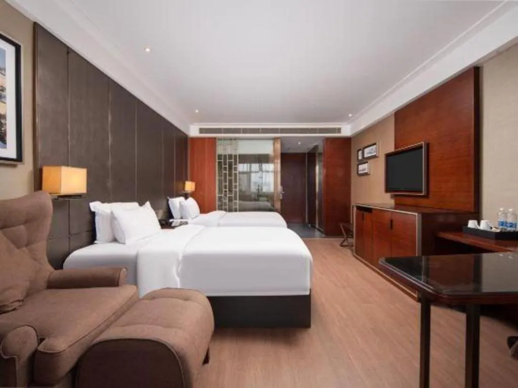 Bed in Echeng Hotel Wuhan Optics Valley Square Yangjiawan Metro Station