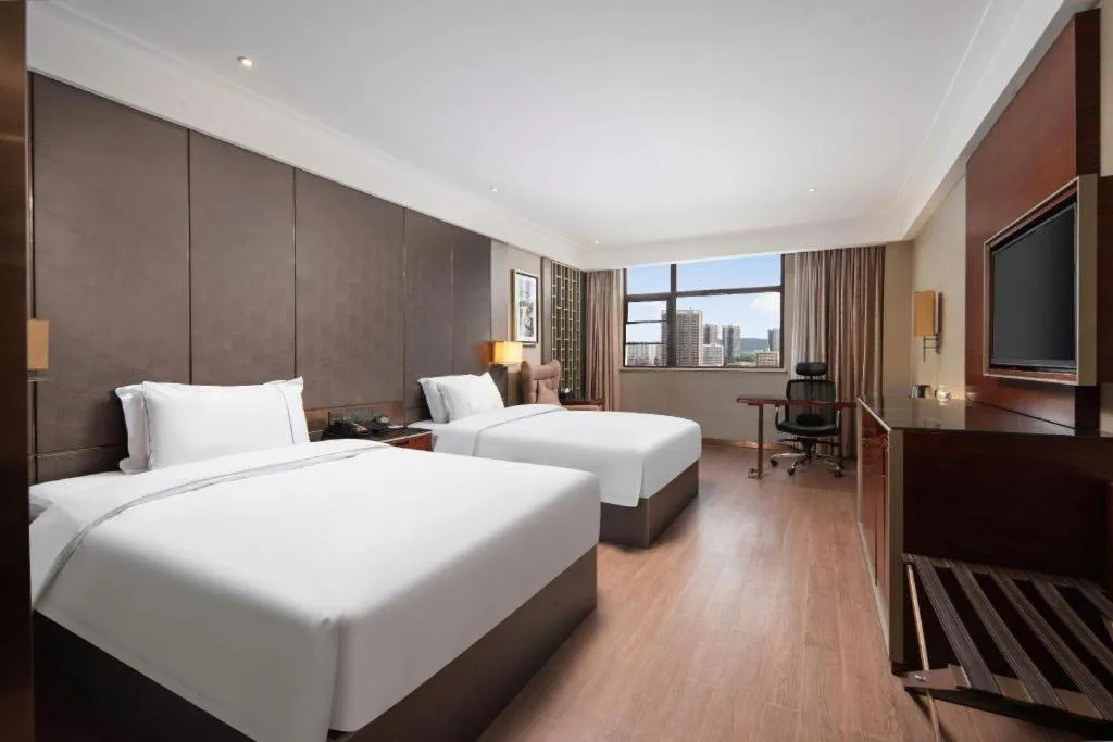 Bed in Echeng Hotel Wuhan Optics Valley Square Yangjiawan Metro Station