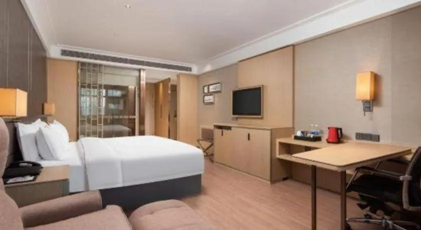 Bed in Echeng Hotel Wuhan Optics Valley Square Yangjiawan Metro Station