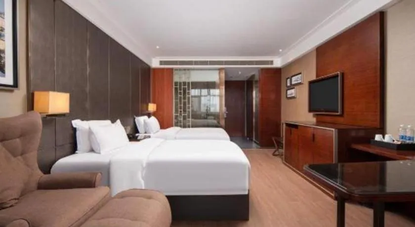 Bed in Echeng Hotel Wuhan Optics Valley Square Yangjiawan Metro Station