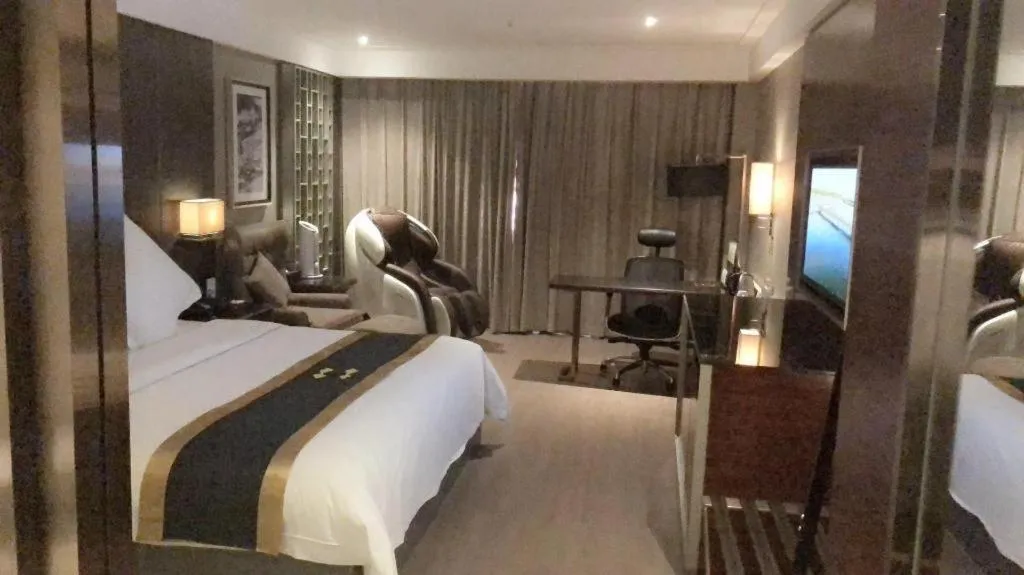 Bed in Echeng Hotel Wuhan Optics Valley Square Yangjiawan Metro Station