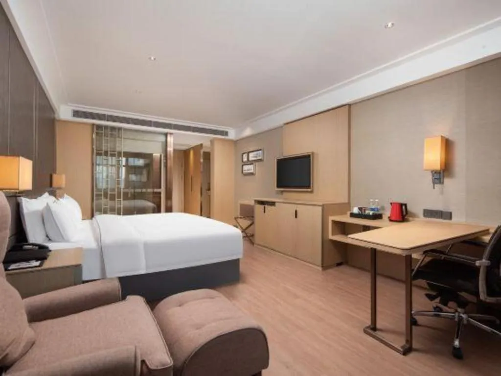 Bed in Echeng Hotel Wuhan Optics Valley Square Yangjiawan Metro Station