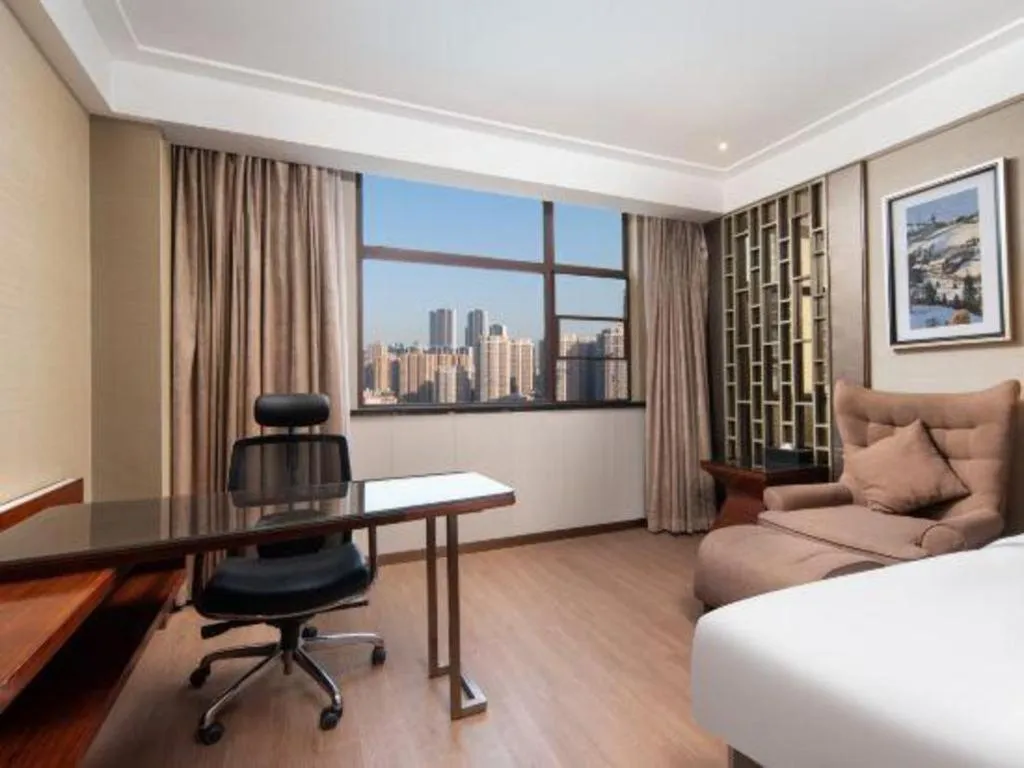 Bed in Echeng Hotel Wuhan Optics Valley Square Yangjiawan Metro Station