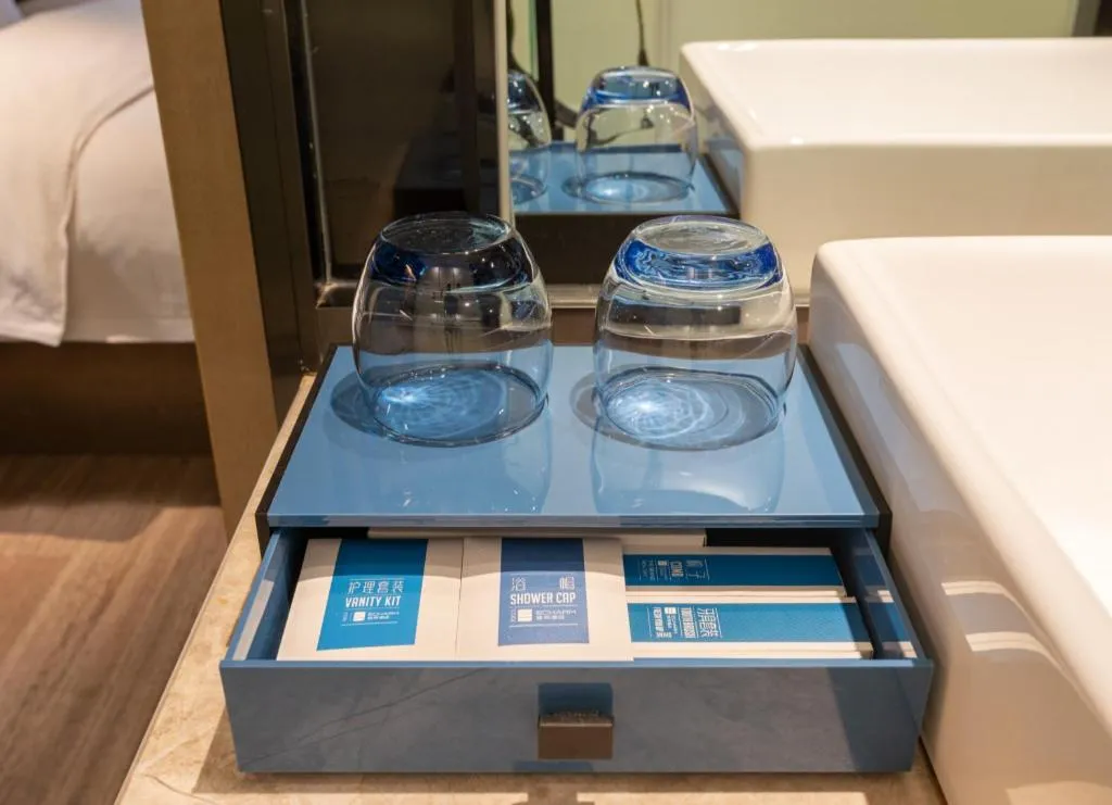 Bed in Echarm Hotel Jinan Railway Station Daming Lake